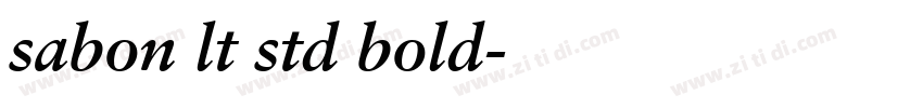 sabon lt std bold字体转换